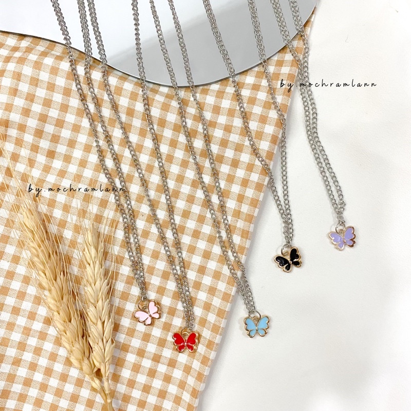 KALUNG RANTAI LIONTIN KUPU/ KALUNG RANTAI SILVER/ KALUNG LIONTIN