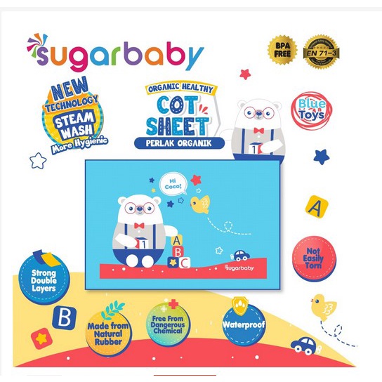Perlak Karet Bayi Sugar Baby / Perlak Bayi ALAS Ompol Sugar Baby