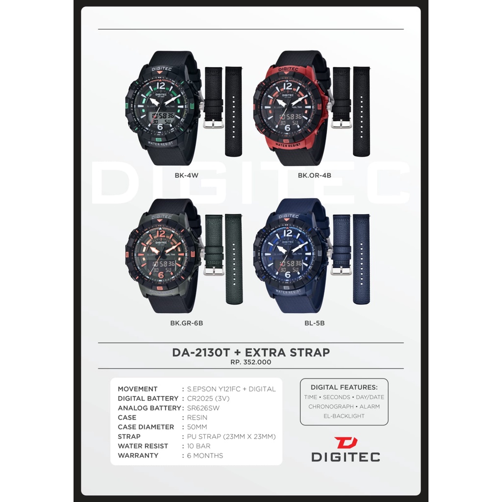 MURAH ( BISA COD ) JAM TANGAN PRIA ORIGINAL DIGITEC DA-2130 DA2130 2130T 2130 / 2094 / 8100 DG WATCH