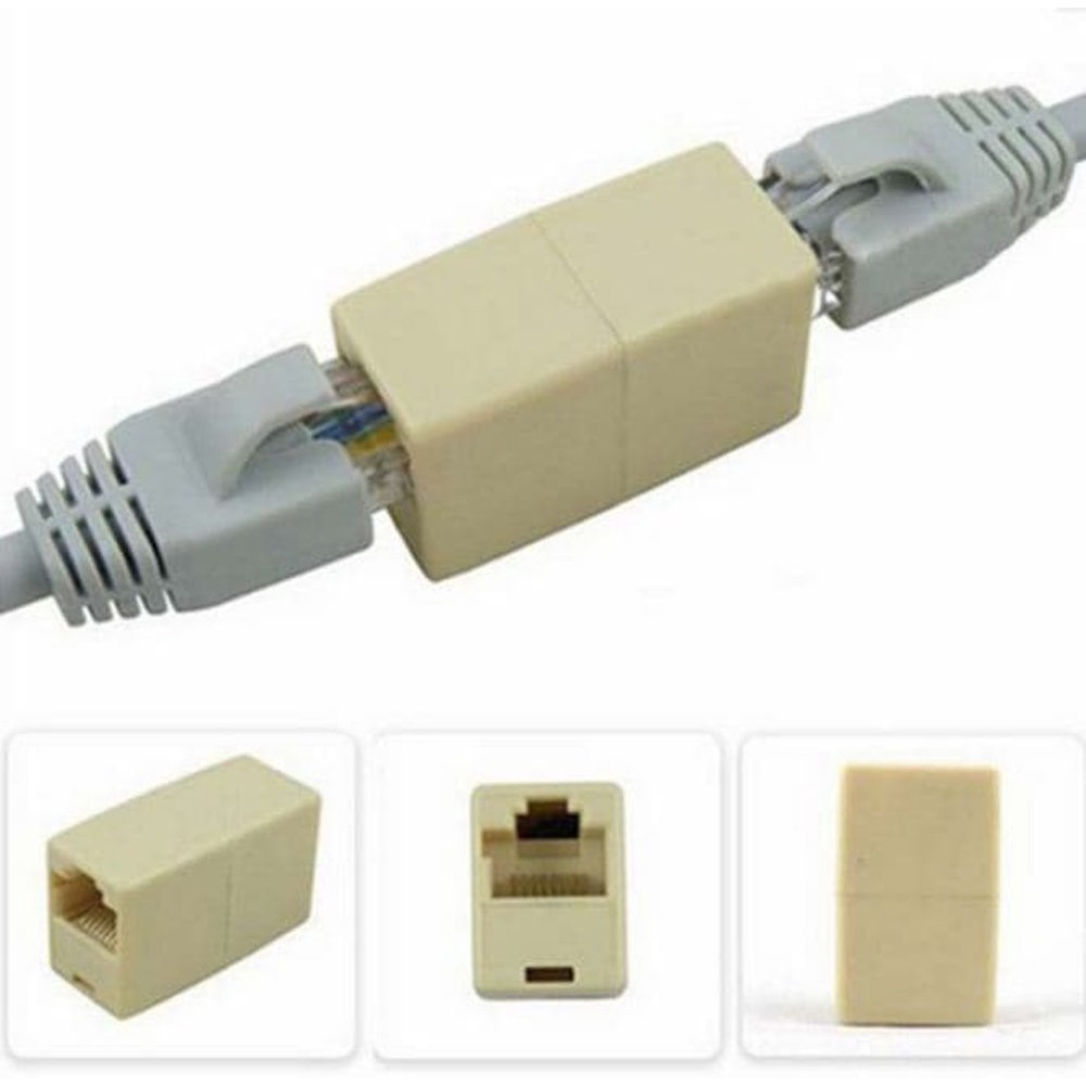 Barel RJ45 Female To Female Sambungan Kabel Lan