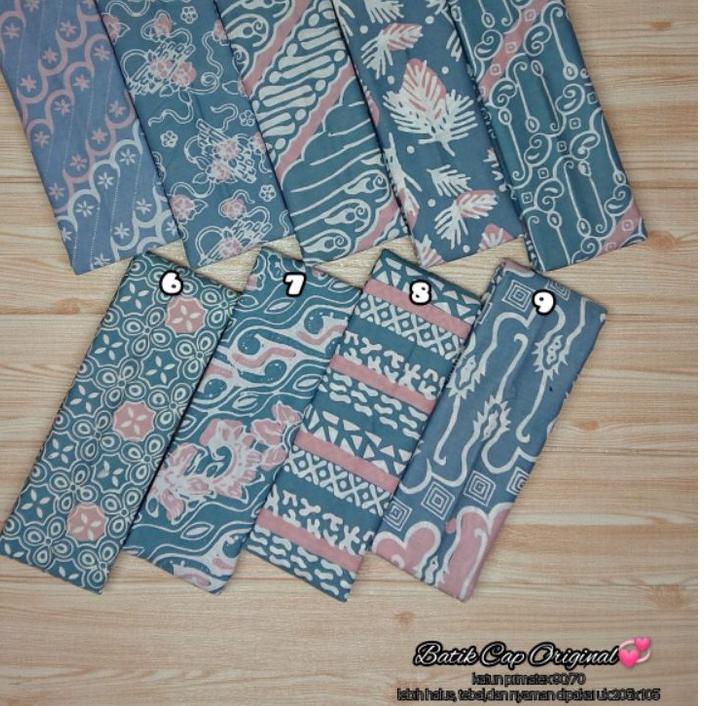 DISKON  9.9 Bahan Kain Batik Pink Kombinasi Abu Kain Batik Katun Primisima Halus Kain Batik Garutan 