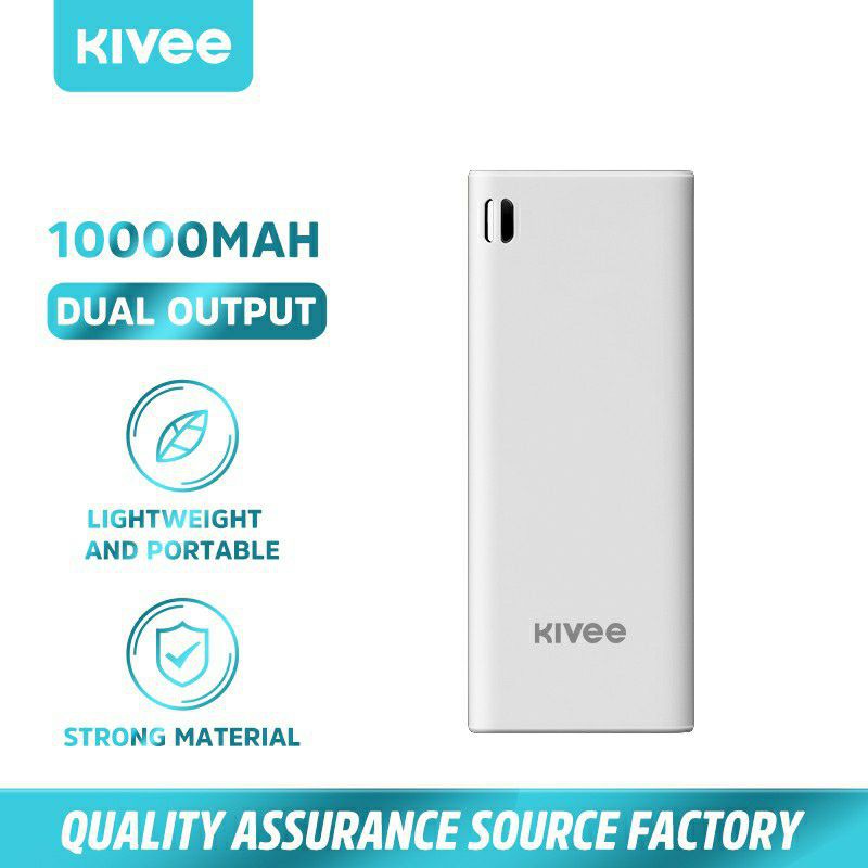 KIVEE PowerBank 10000MAh Input Micro USB &amp; Type-C Port Fast Charging Phone Android IOS