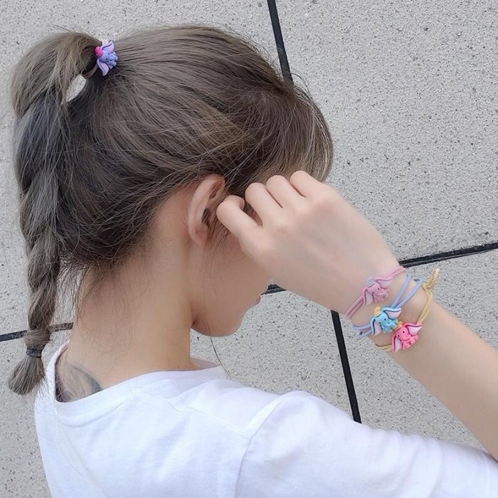 Ennwen IK131 Ikat Rambut Korea Gajah Elephant Rubber Band Head Rope-1