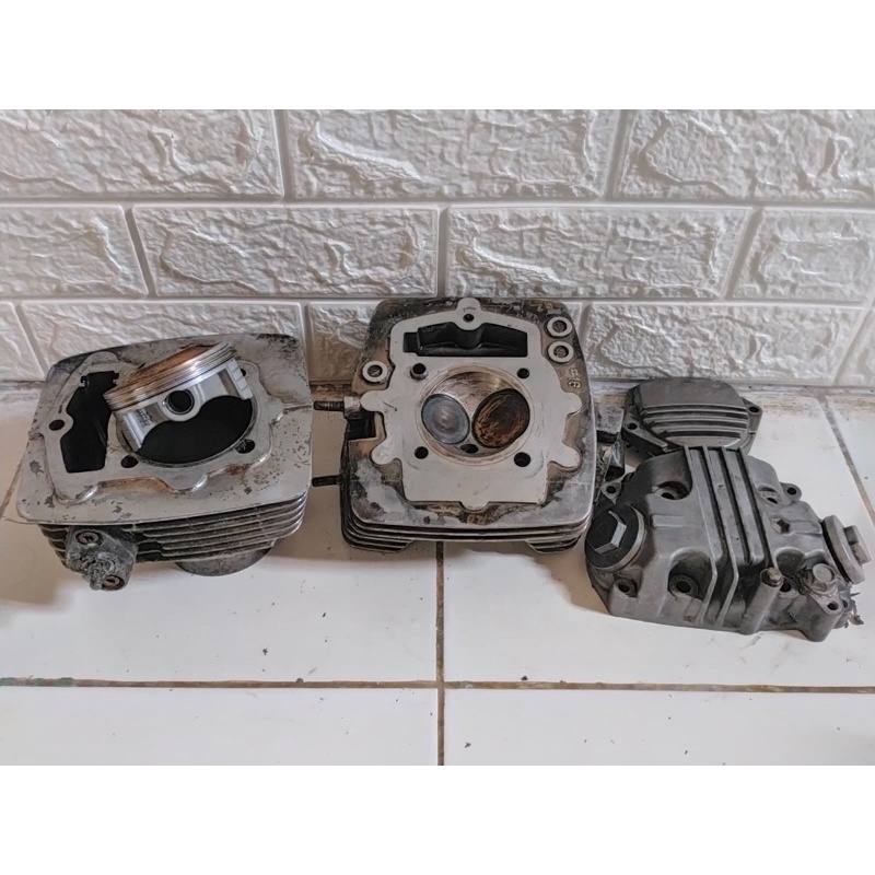 Kop Tiger isi klep 32 37 sudut+porting  Blok Tiger isi seker BRT 72 boring luar 76