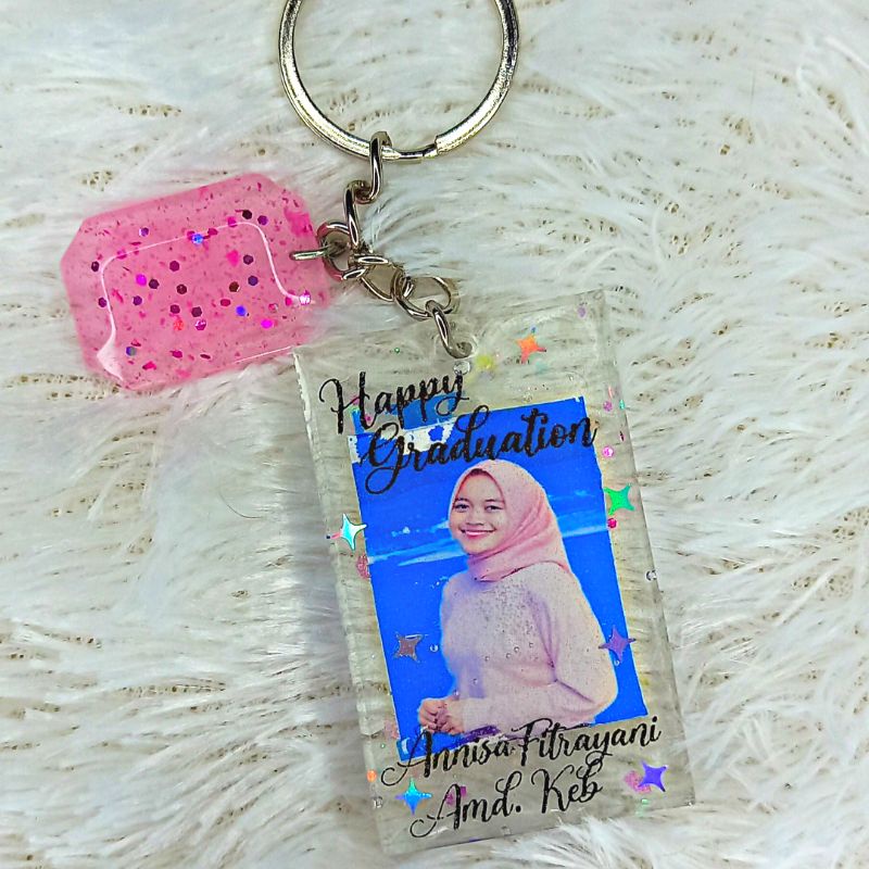 Gantungan Kunci Foto custom| keychain Resin custom| Custom foto