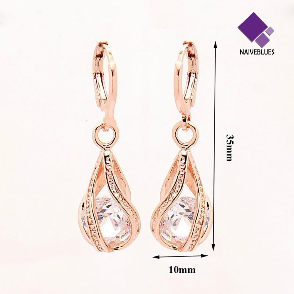 Perhiasan Anting Menjuntai Bahan Cubic Zirconia Untuk Hadiah Wanita