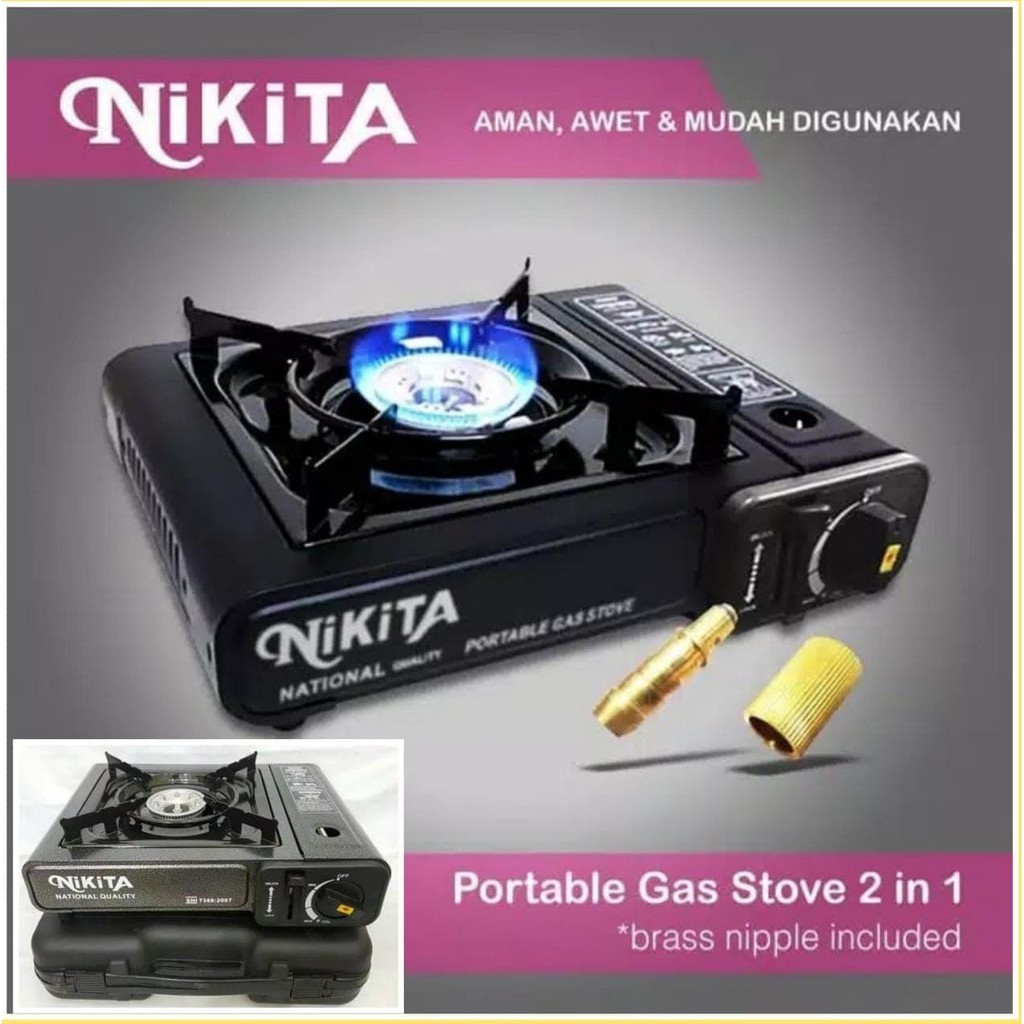 [COD SURABAYA] Kompor Gas Portable Camping Piknik  Nikita/Chef Queen/ Happy Home- Korean Hotpot BBQ
