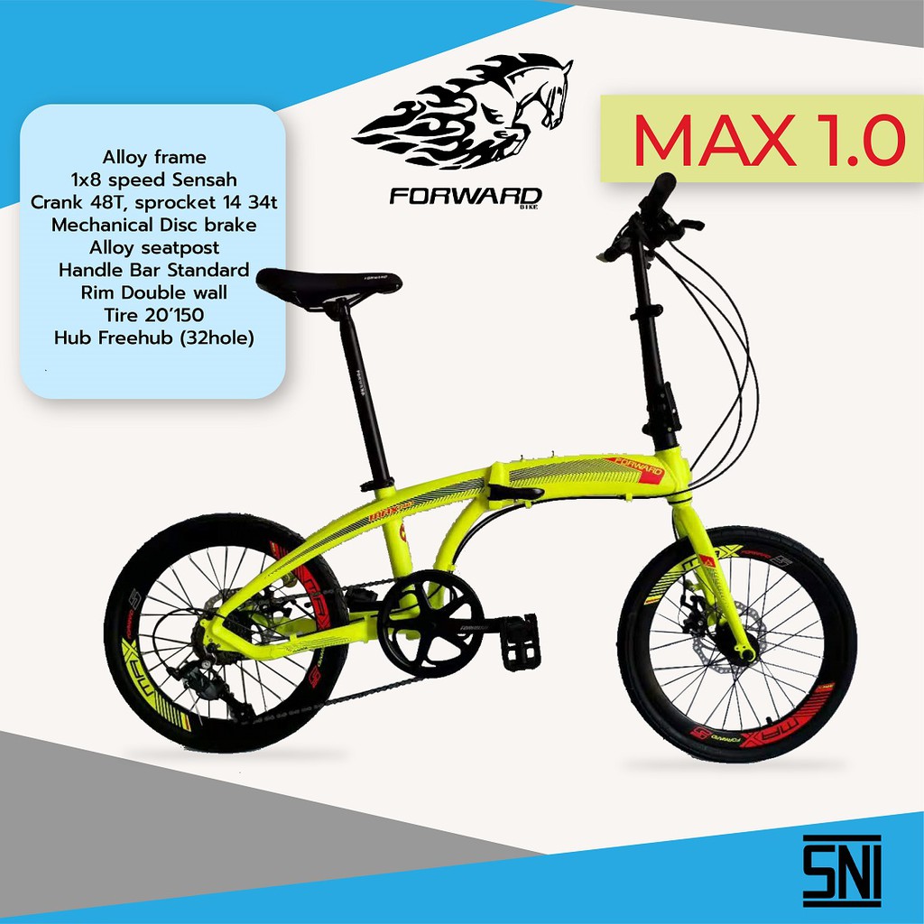Sepeda Lipat FORWARD MAX 1.0 Folding Bike 20" Alloy Frame