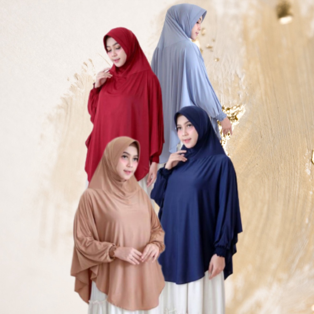 Jilbab Bergo Lengan Panjang Fatimah Hijab Bergo Lengan Panjang Instant Hijab Bergo Jersey Premium
