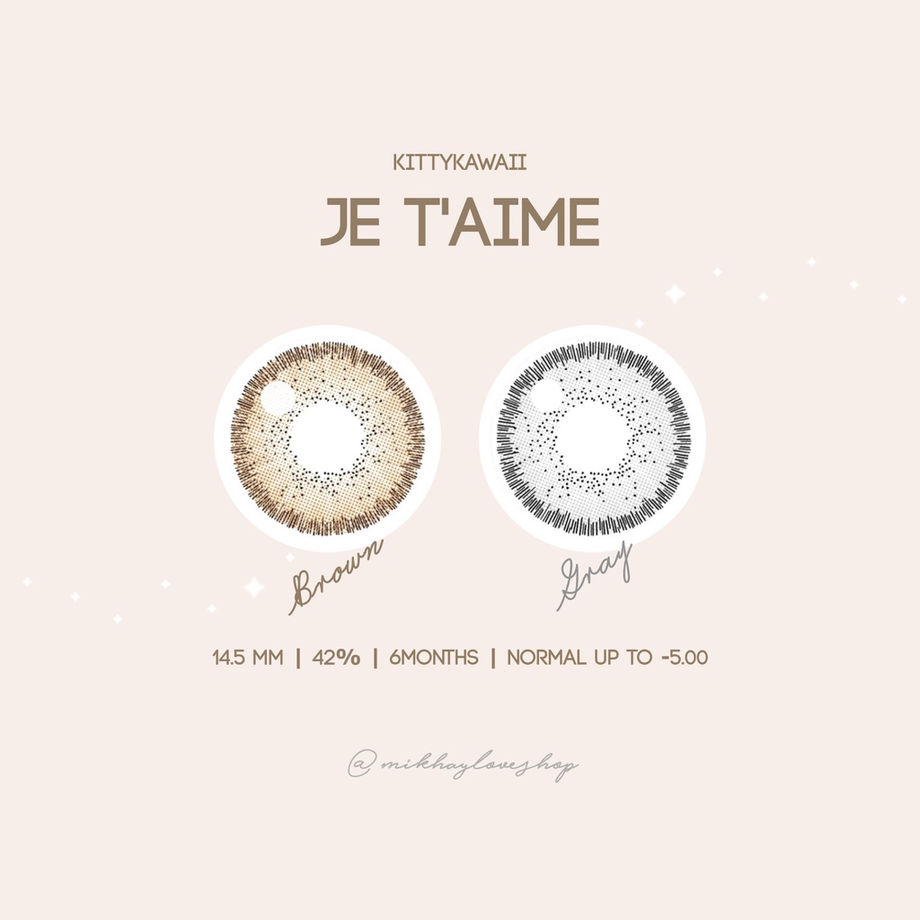 Softlens Je T'aime Gray (Grey) | Kittykawaii [Mikhayloveshop]