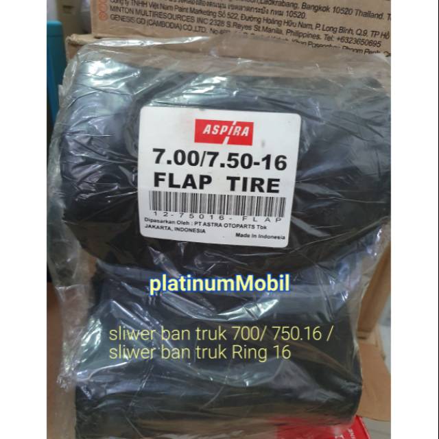 Sliwer ban truk 700 / 750-16 Aspira good quality / flap tire truck