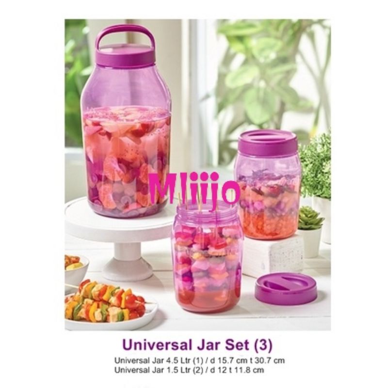 FREE ONGKIR  Universal Jar 1 Set (3) Toples kue toples cantik Tupperware