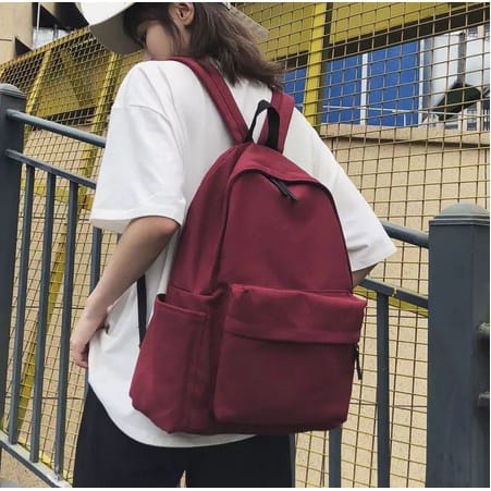 TAS RANSEL SEKOLAH WANITA POLOS TERBARU SIZE STANDAR