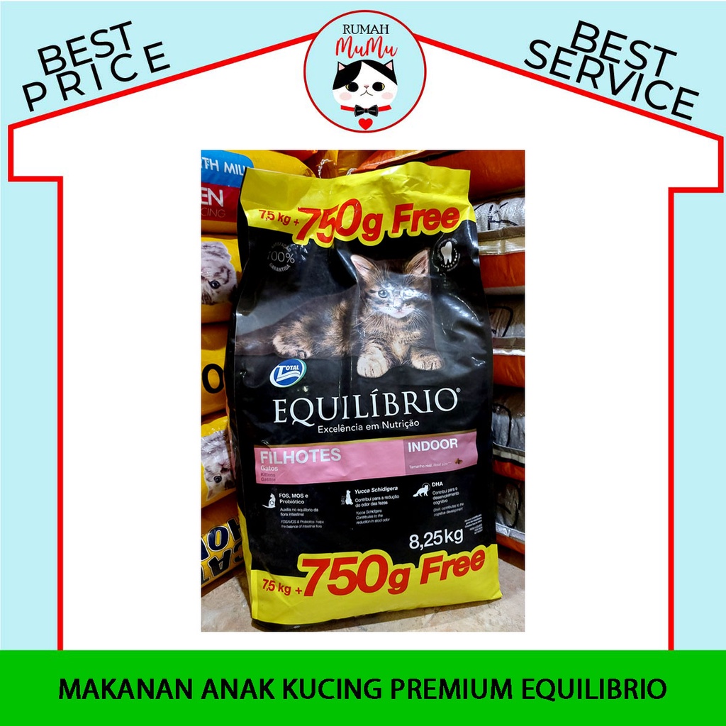 MAKANAN ANAK KUCING KITTEN PREMIUM EQUILIBRIO 500 GR