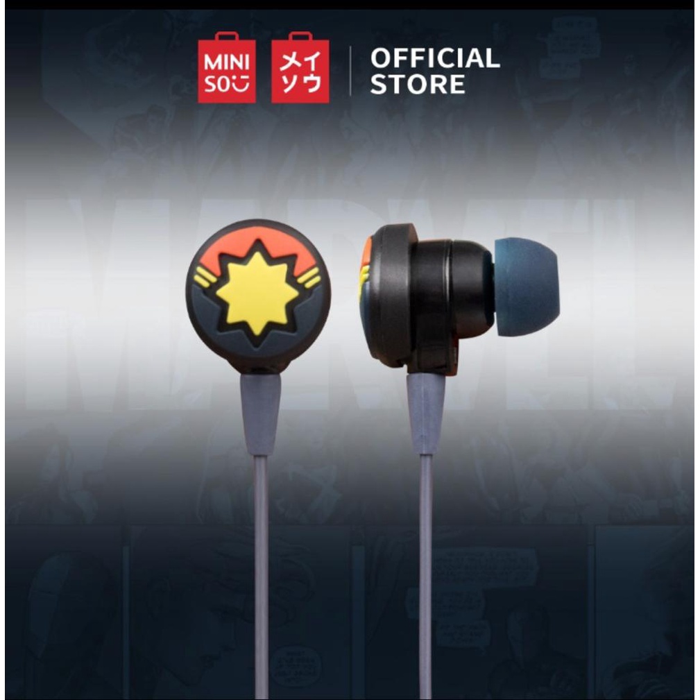 MINISO EARPHONES MARVEL IROMAN ORIGINAL MINISO