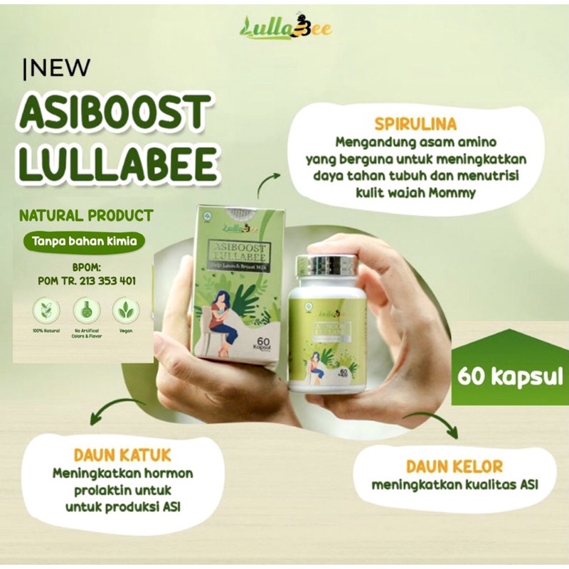 Asiboost Lullabee Asi Booster daun kelor daun Katuk Spirulina