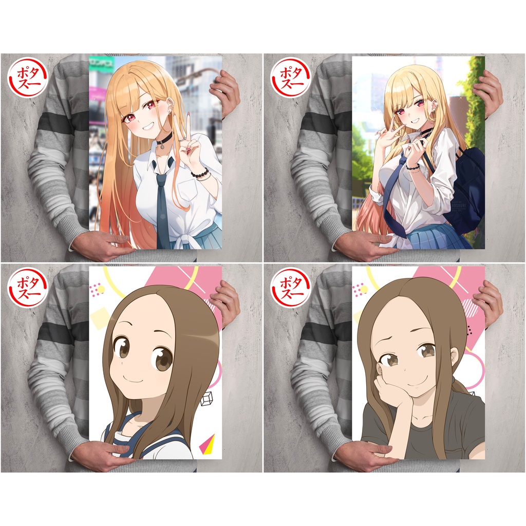 Koleksi Poster Anime Karakai Jouzu Takagi-san + Sono Bisque Doll wa Koi wo Suru - Takagi Marin - Size A3+