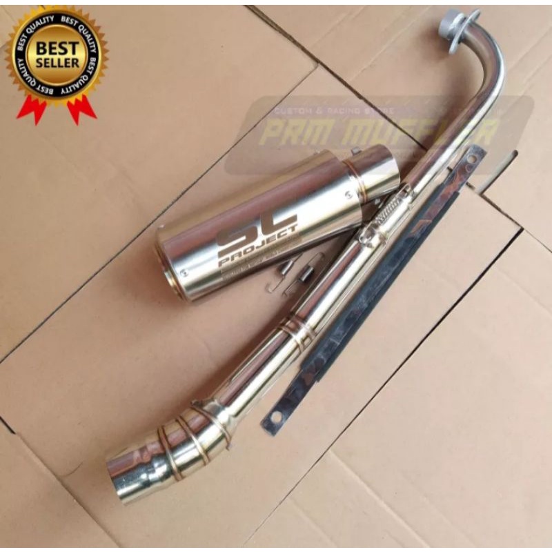 Knalpot Racing SC project Jupiter z Vega ZR Supra grand kharisma Shogun smash c70 grand kenalpot SC 