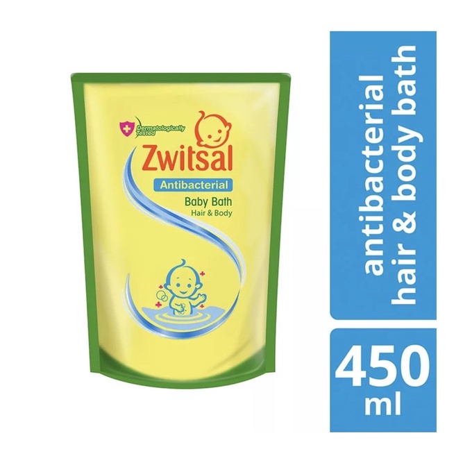 Zwitsal Natural Baby Bath 2 In 1 2in1 Hair &amp; Body 450ml 600ml 600 ml Anti Bacterial Rich honey