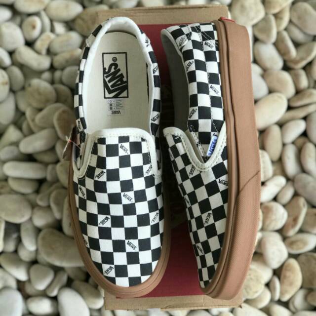 OBRAL VANS PREMIUM SLIP ON CHECKERBOARD 59 LX LIGHT GUM