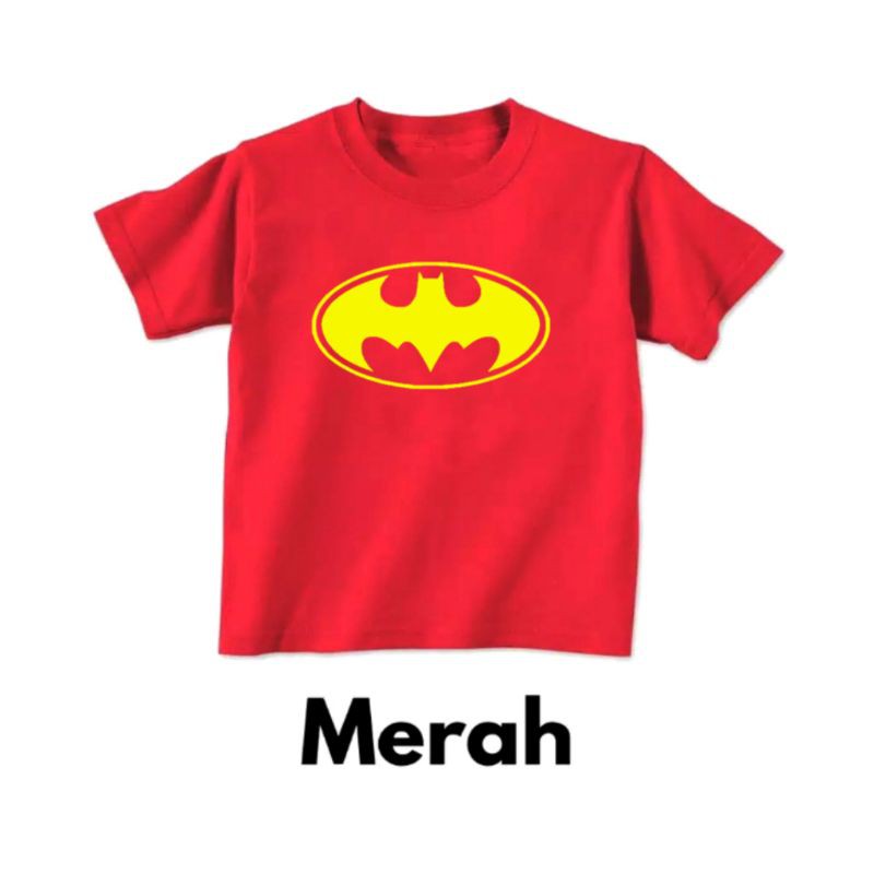 kaos anak logo Batman superhero