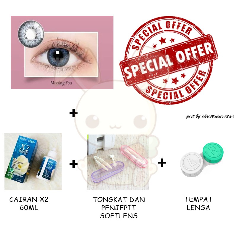 Softlens X2 BABE BIG EYES 16mm - Normal - Paket Softlens Pemula - Exoticon