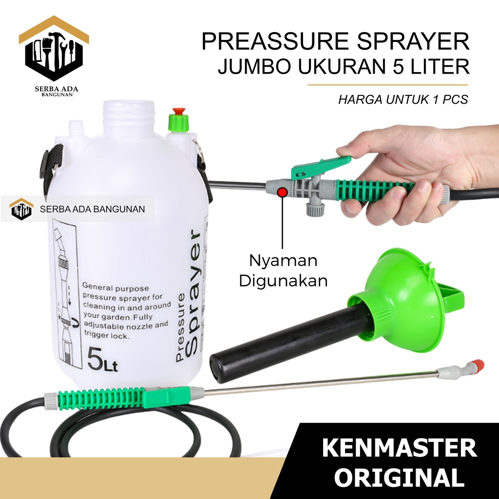 Semprotan Kenmaster Botol Pressure Sprayer 5 Liter KM-505 - Botol Serbaguna Murah Bagus