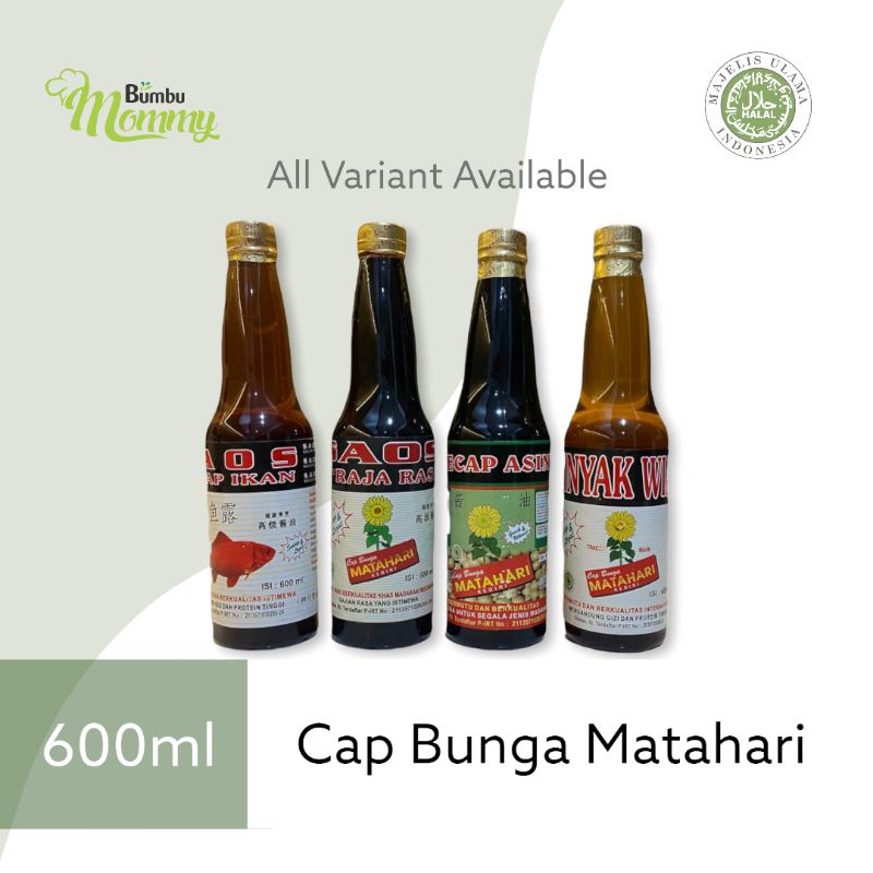 

Saos Raja Rasa , Minyak Wijen , Kecap Asin , Kecap ikan ( ukuran 600ml )