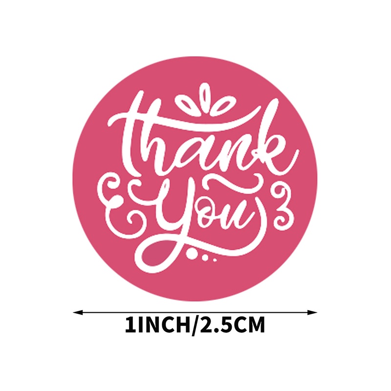 500pcs Stiker Label Segel Bentuk Bulat Tulisan THANK YOU Untuk Scrapbooking