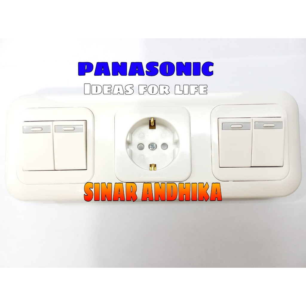 SAKLAR SERI KECIL+STOP KONTAK (CP)+SERI KECIL PANASONIC WEJ 7823 312131