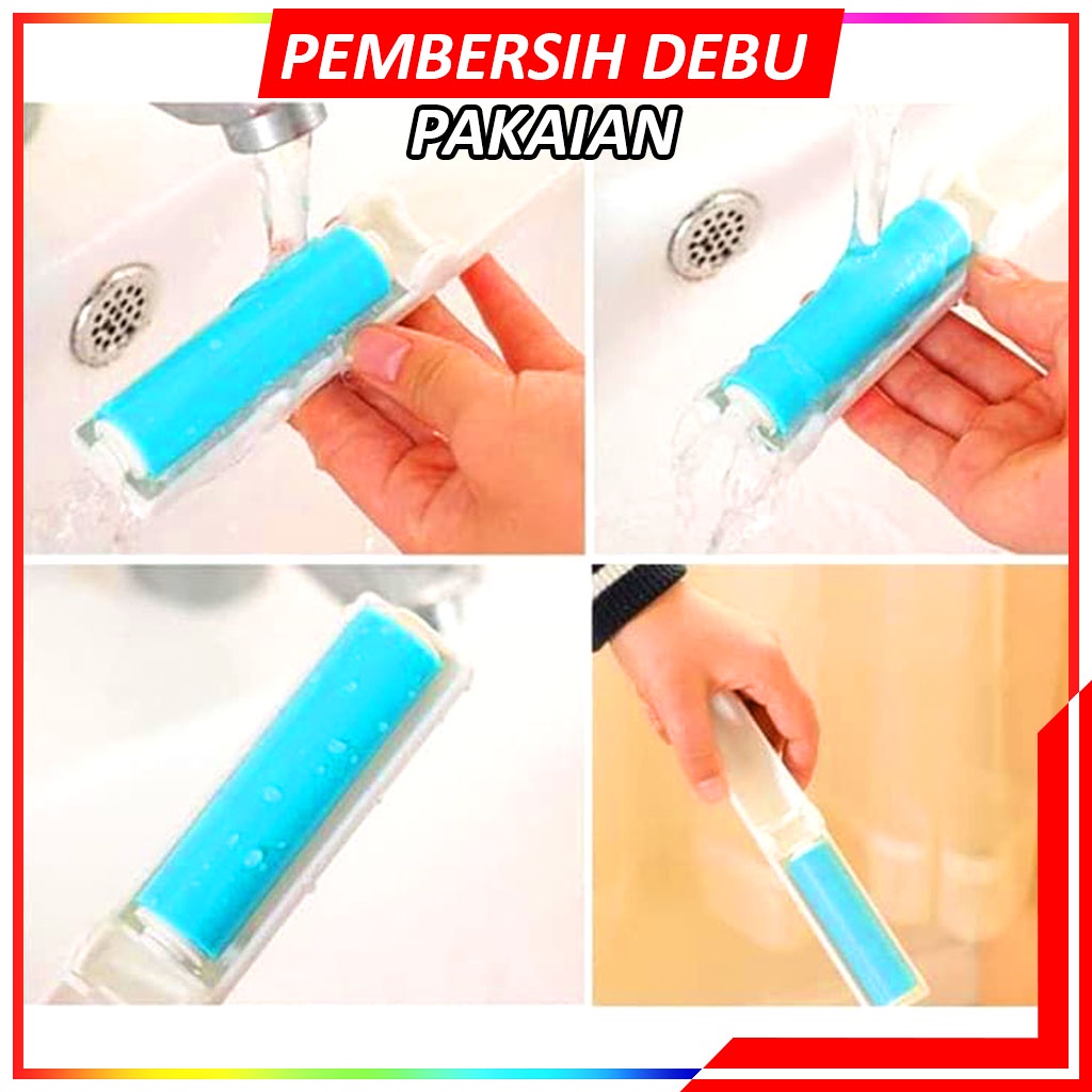 Sikat Roller Pembersih Debu Mini Multifungsi / Mini Lint Roller Travel Dust / Roller Pembersih Debu Mini