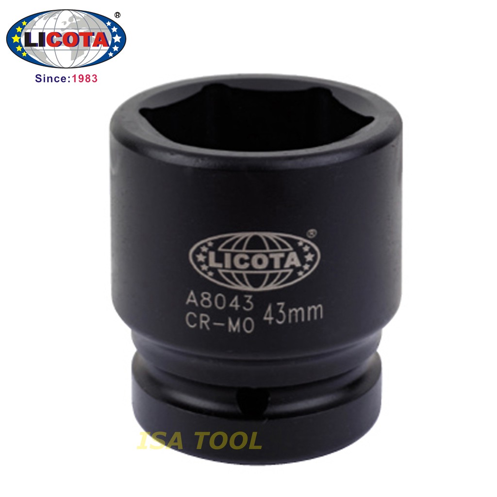 IMPACT SOCKETS UK 36 Mm SCM440 BLACK PHOSPHATE FINISHED A8036 LICOTA