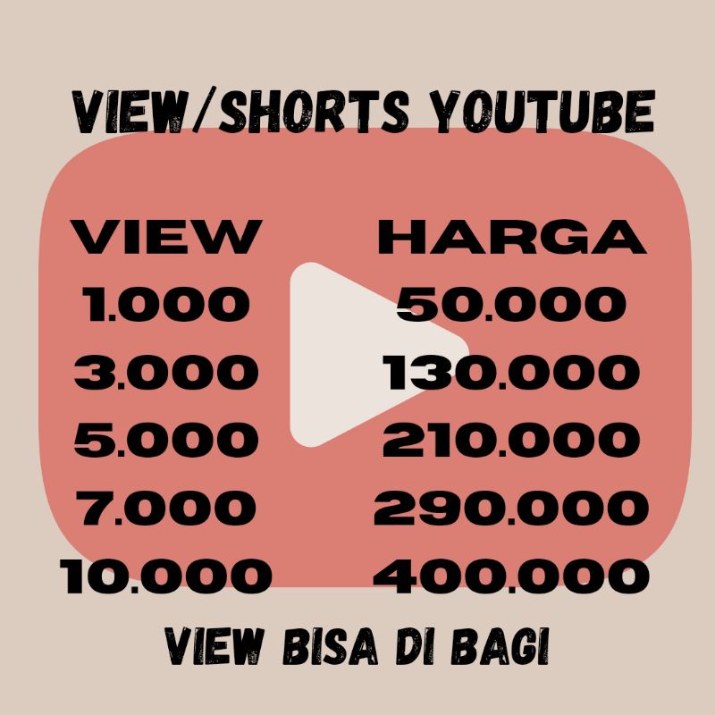 10.000 VIEW / SHORTS YT TERMURAH