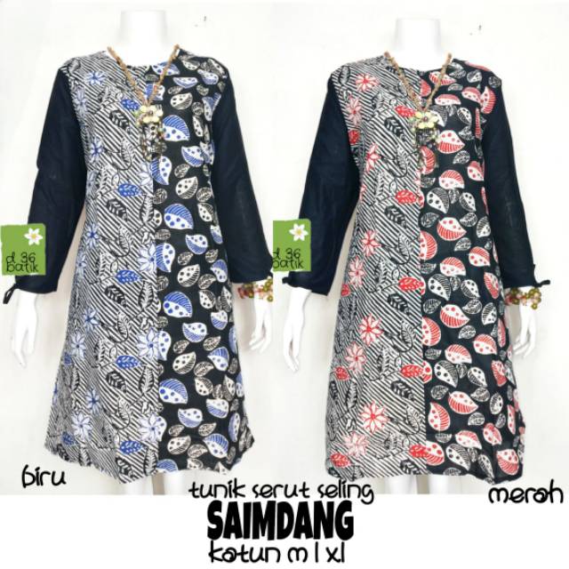 Baju wanita Tunik Saimdang Batik Modern Cantik Muslimah Kantor Kondangan