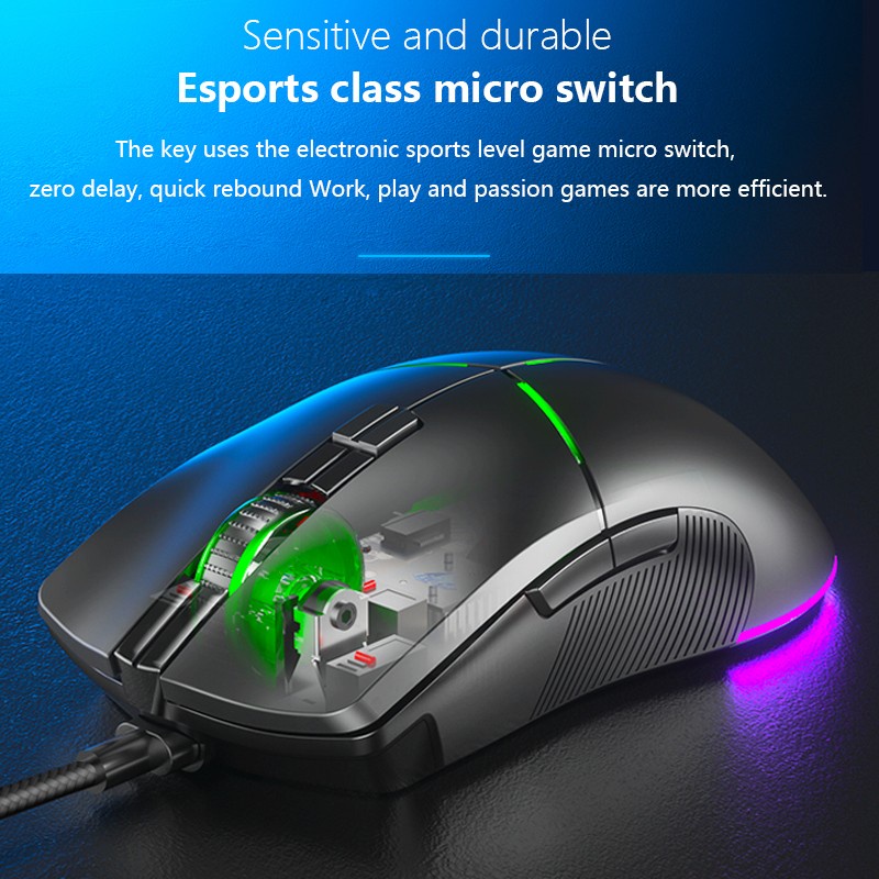 Mouse Gaming AULA F820 Slanted Eye-6400DPI-6Gear DPI-AULA F-820