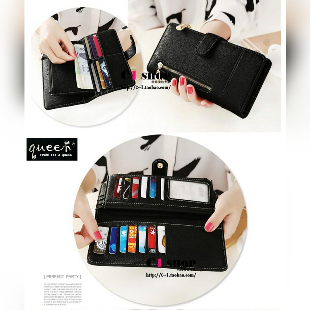 A1 Promo Dompet Wanita Lucu Elegan Bahan Taiga Ukuran 19x9 Warna Ungu Tosca Biru Hitam Fanta Murah