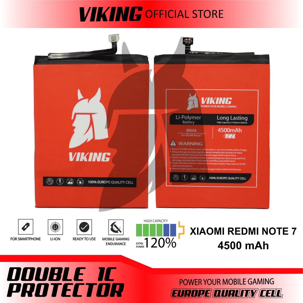 New BATERAI VIKING XIAOMI REDMI NOTE 7 - NOTE 7 PRO BN4A DOUBLE POWER