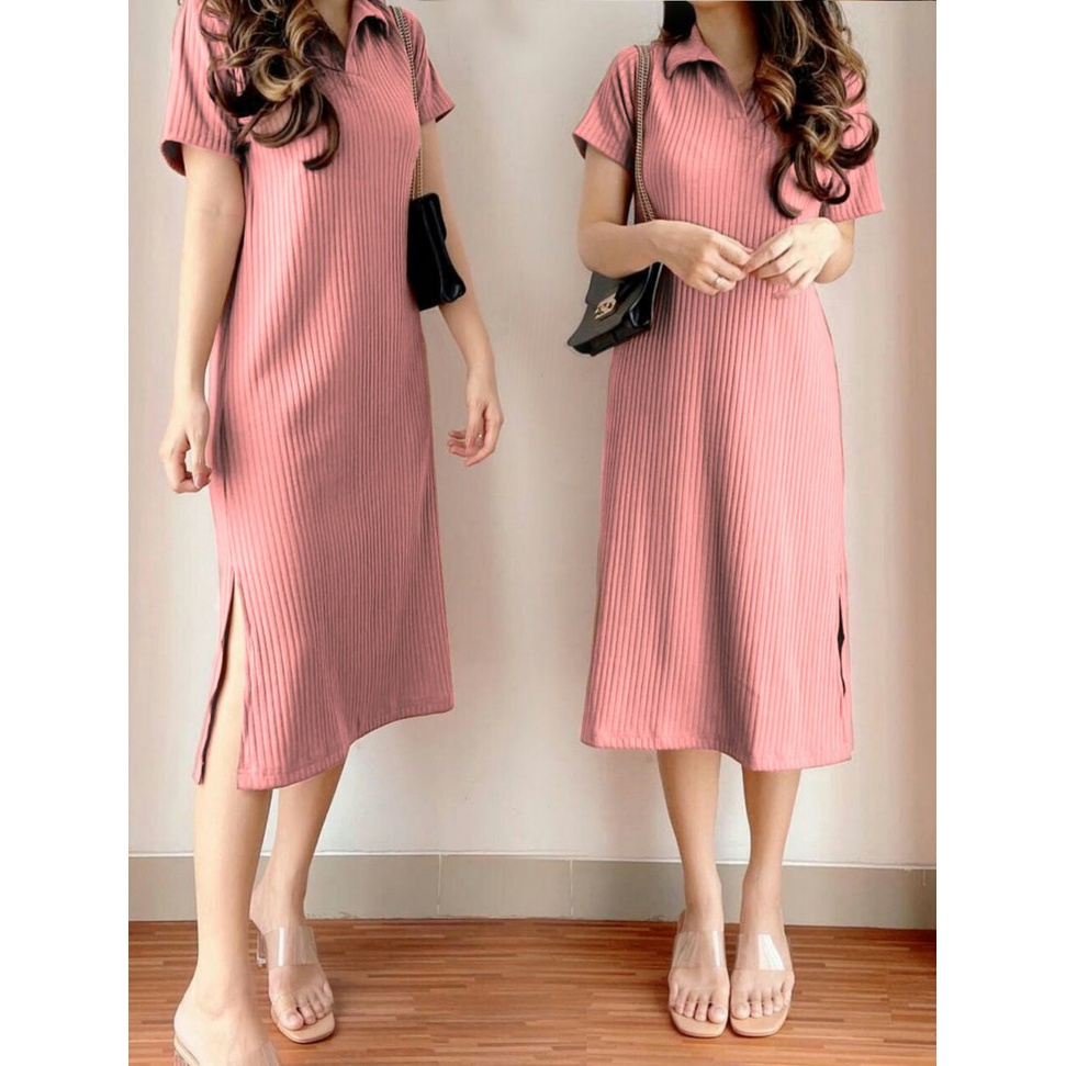 Dress Krias - Casual Dress Wanita Terbaru - Dress Rajut Perempuan - Pakaian Wanita