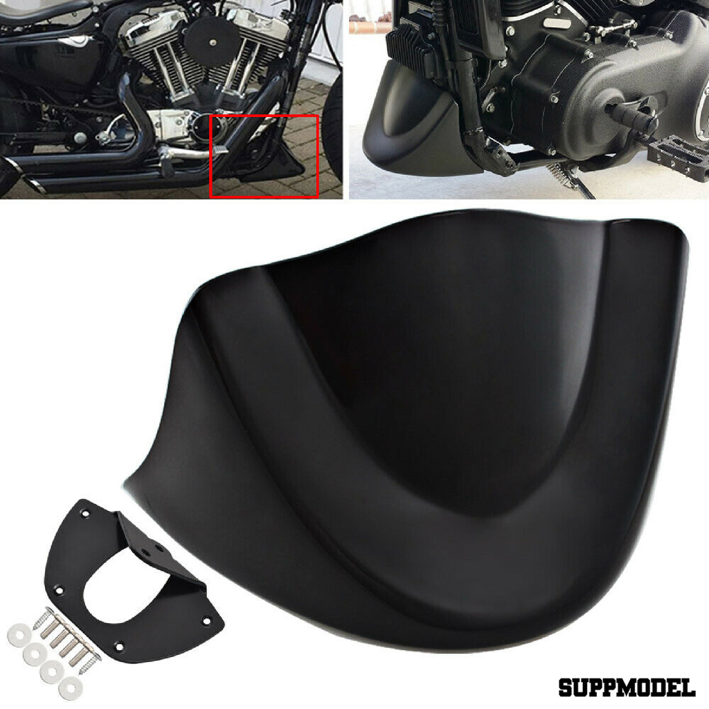 SPM Matte Black Front Spoiler Lower Chin Fairing Reliable Engine Cover for FXDL FXD FXDB 06-17