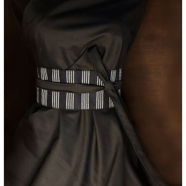 Obi Belt Tsuri  Tenun  Lurik Hitam