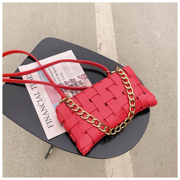 BJ31396 - BLACK/GREEN/KHAKI/RED/WHITE - TAS MOTIF ANYAMAN ROTAN TALI RANTAI TAS WANITA FASHION IMPORT MODIS ELEGAN TERMURAH TERLARIS TERBARU BAGSTORE JAKARTA TAS BATAM LT1396 ZCJ4944