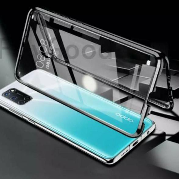 Case Magnetic Premium Glass 2 in 1 Oppo A52/A92