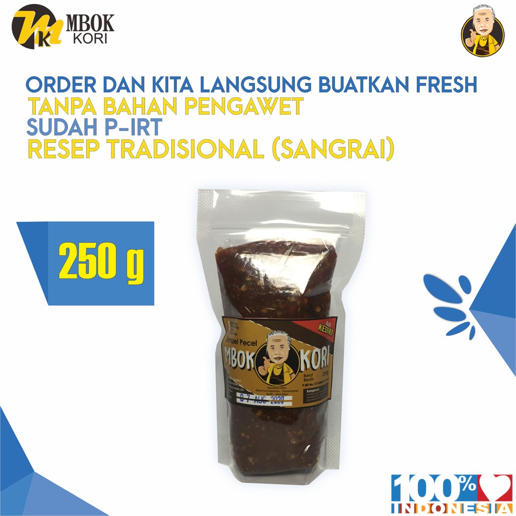 

Sambel Pecel Kediri Mbok Kori - Rasa Tidak Pedas ( 250 g )