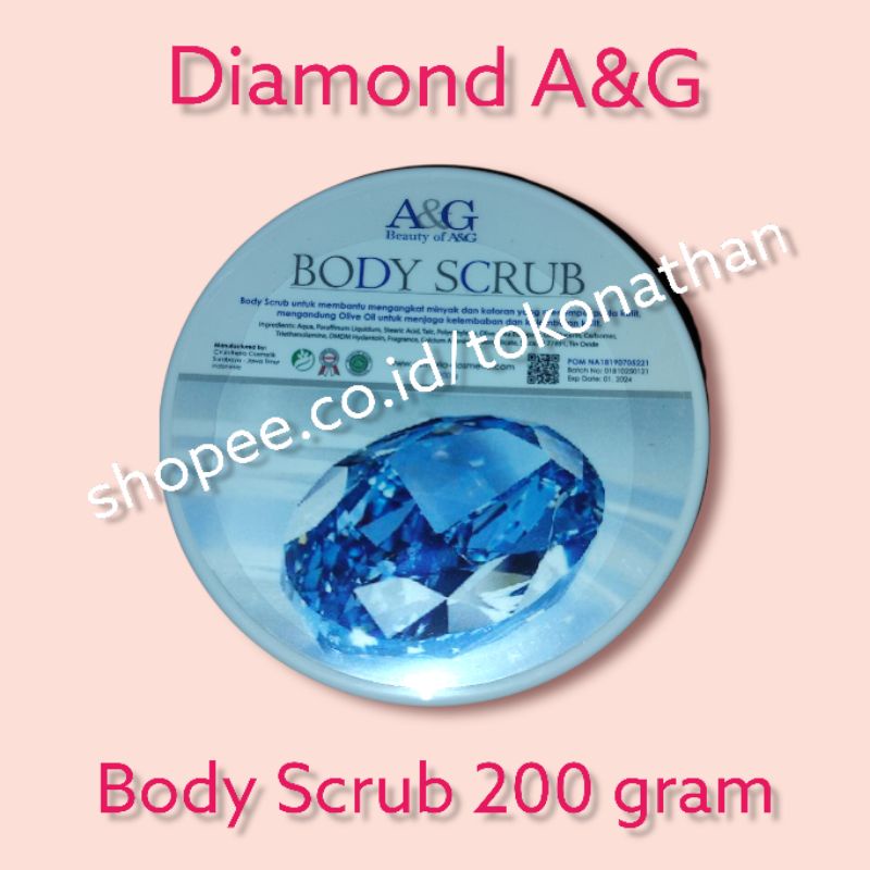 BODY SCRUB DIAMOND berlian A&amp;G sdh BPOM diamon