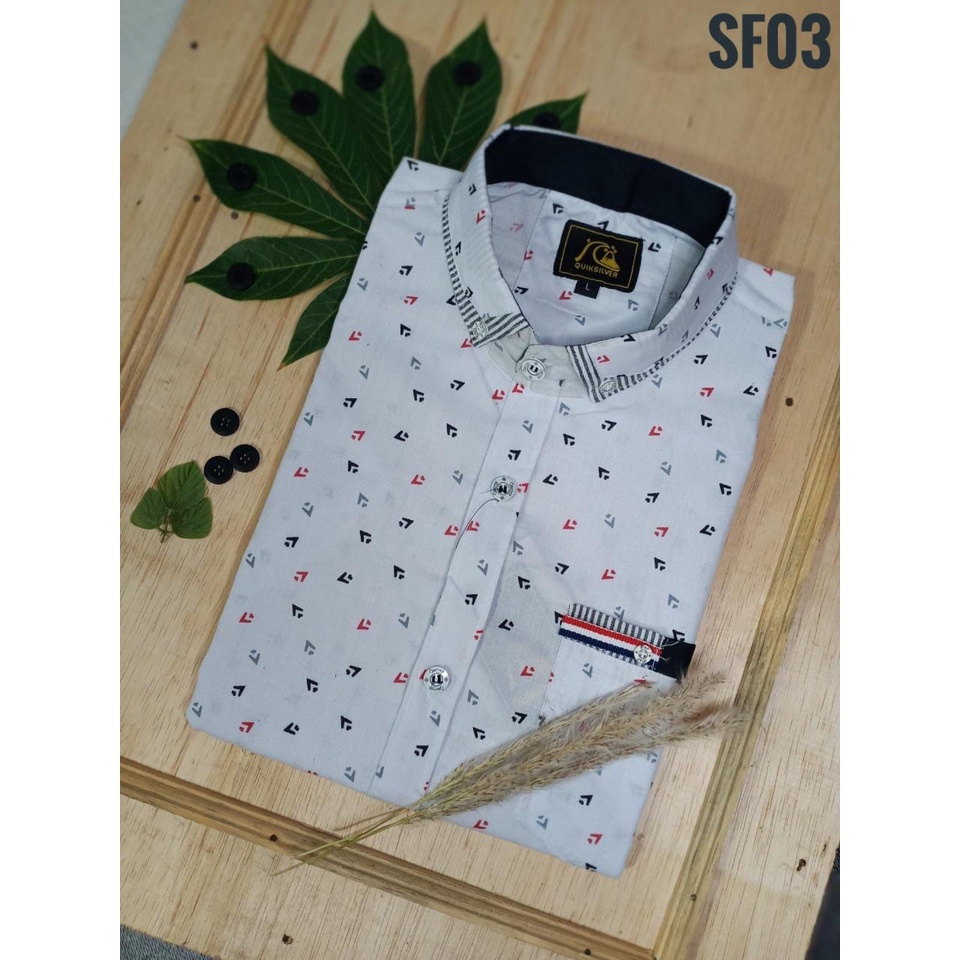 Kemeja Surfing Pria Lengan Pendek Motif Terbaru Variasi Di saku dan Leher Hem Pendek Cowok Distro Size M L XL Termurah