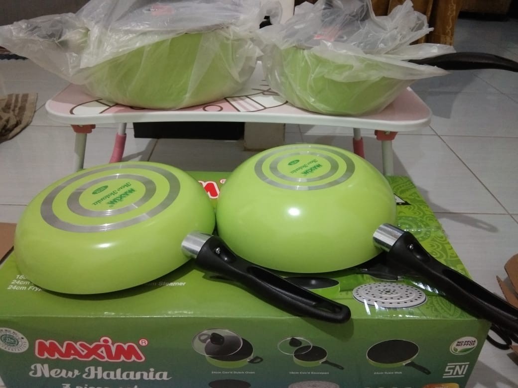 Panci Maxim Tebal New Halania 7 In 1 Original Teflon Cookware