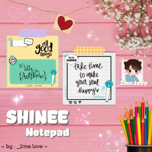 

Mariaarts - Shinee notepad memopad jurnal memo paper agenda buku catatan notebook