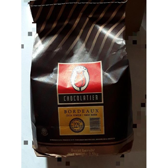 

Toko-Bahan-Kue- Cokelat Bubuk Tulip Bordeaux Chocolatier, Coklat Powder 2,5Kg -Terlengkap-Termurah-