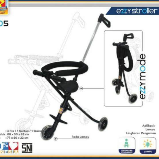 PMB S05 Ezzy Simple Baby Stroller Mini Trike Kursi Dorong Bayi Praktis
