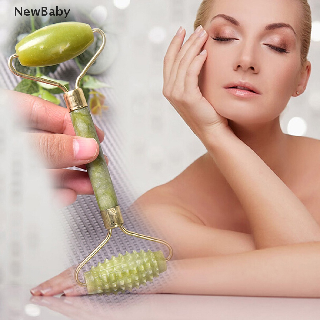 NewBaby 1Pc Women Men Facial Massager Body Head Neck Foot Nature Beauty Tool Jade ID